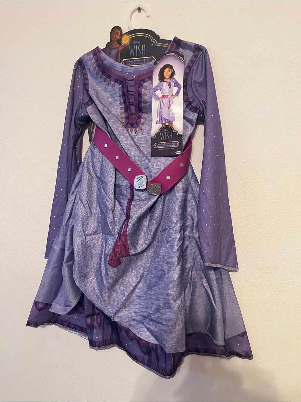Disney Lavender Princess Costume Dress with Pink Belt - Picture 3 of 5